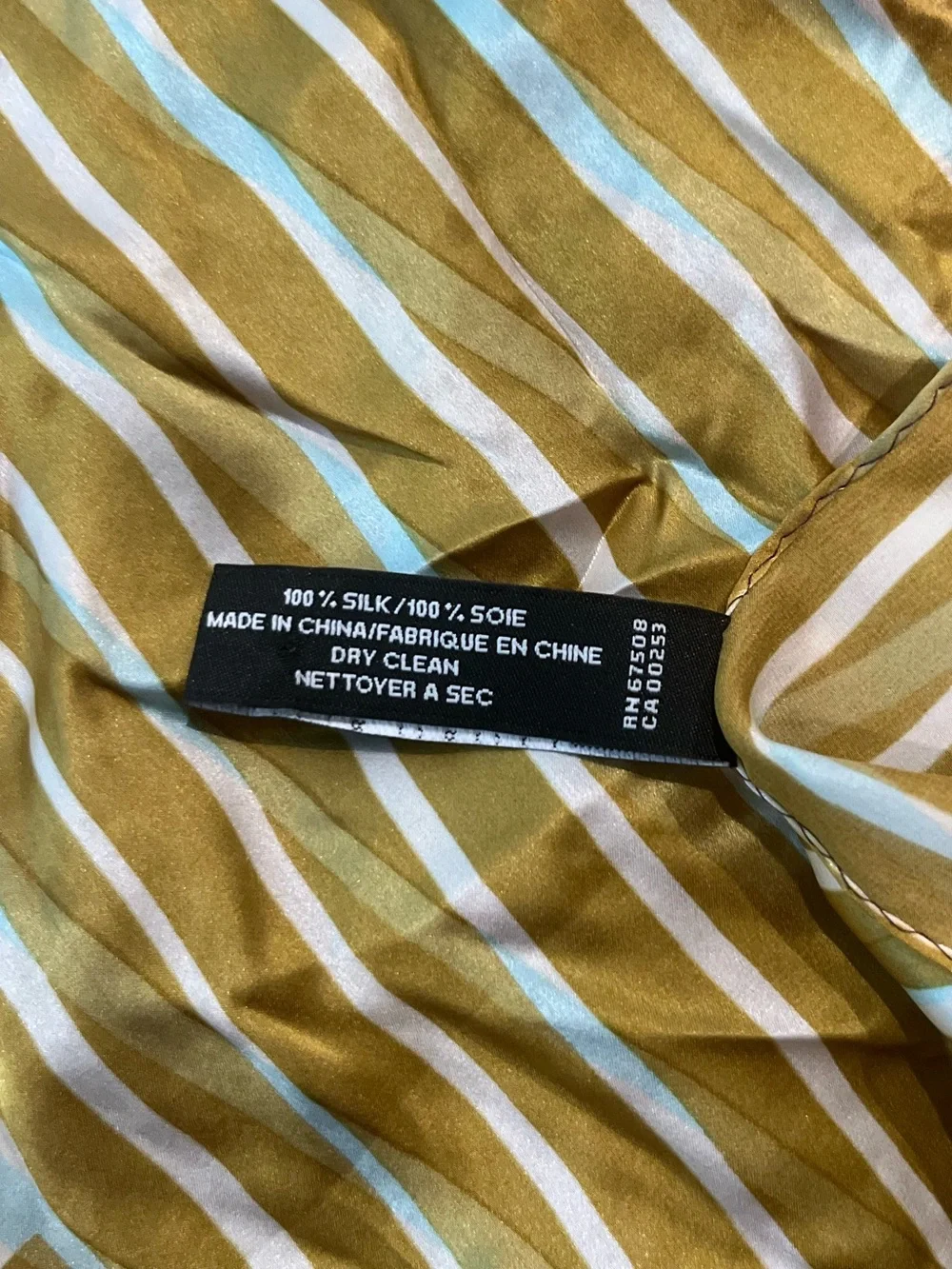 Jones New York Silk Striped Scarf- Purple, Teal & Green jewel tones